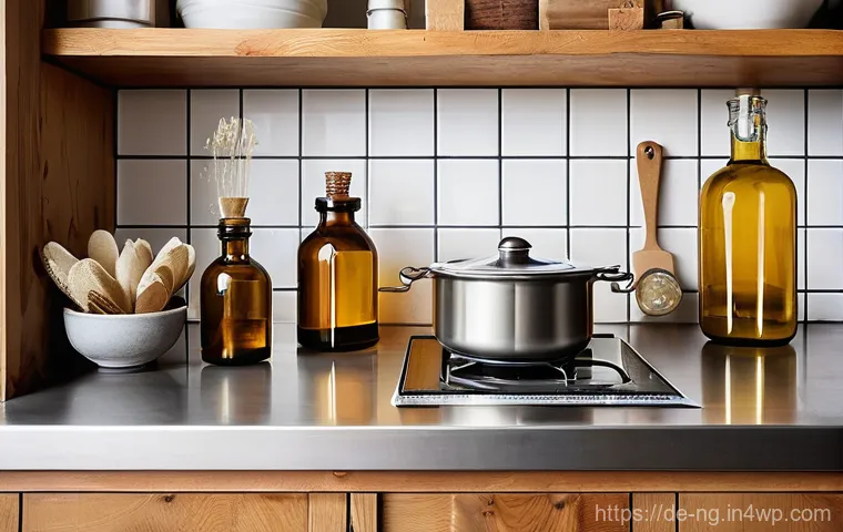 가정에서 만드는 천연 비누로 환경 보호하기 - **Prompt:** A cozy, well-lit kitchen in a traditional German home, featuring a wooden countertop whe...