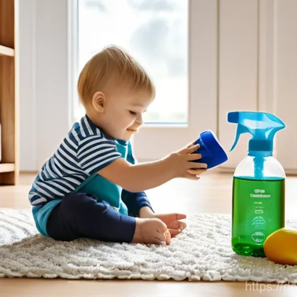가정에서 사용하는 친환경 세제 만들기 - **Image Prompt 1: Healthy Family Home with Natural Cleaners**
A bright, inviting living room in ...